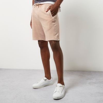 Light pink casual burnout shorts